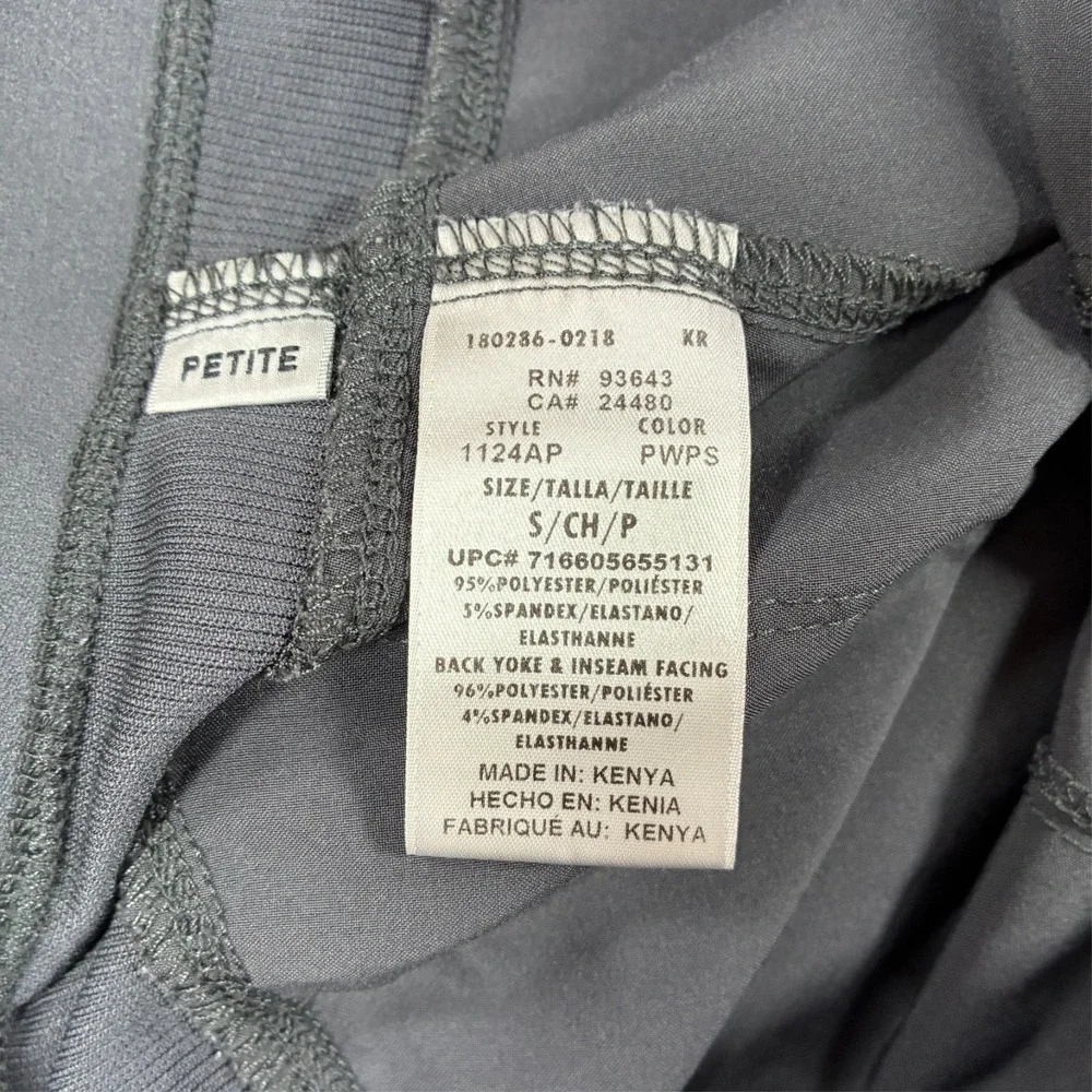Sapphire Womens Scrub Pants Petite Size Small Gray Pull On Stretch Workwear